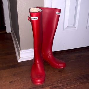 Red Hunter Rain boots size 9